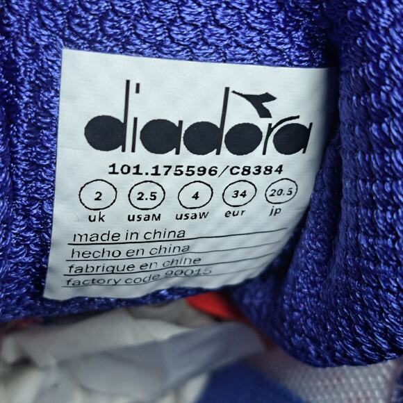 Diadora Blushield Mythos Elite 3 Kids/Youth Size 2.5 Multi Color Running Shoes - Picture 9 of 9